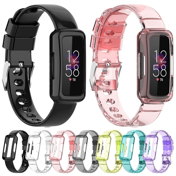 Transparent Gul Transparent Gul Integrerat Klockarmband kompatibelt med Fitbit Inspire 3