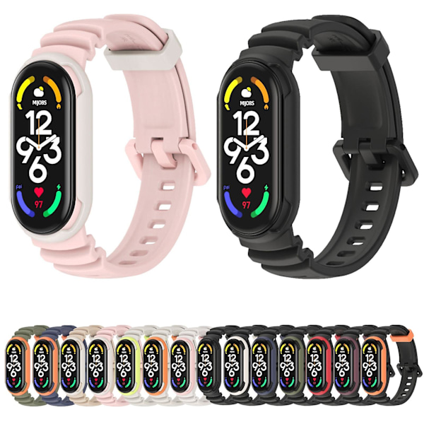 Yksiosainen kaksivärinen ranneke, yhteensopiva Xiaomi Mi Band 7 / 7 Nfc:n kanssa