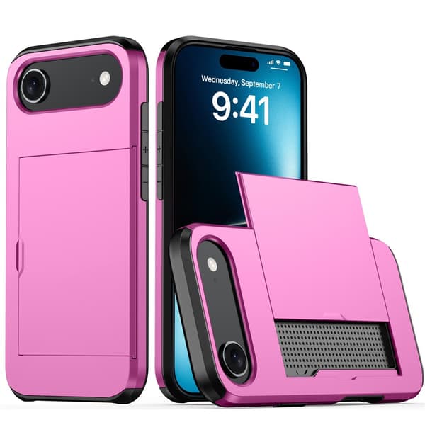 Etui til iPhone 15 Pro kortplads Pink Noz27570