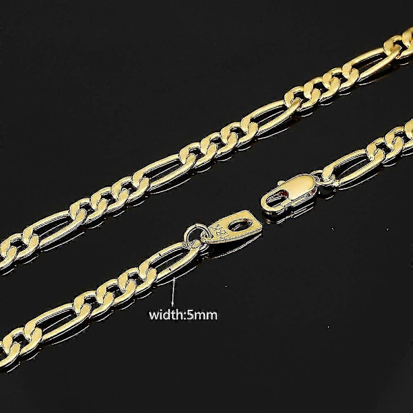 Herr Robust Halsband Kedja 5mm Bredd Rostfritt Stål Halsband