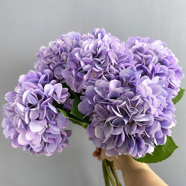 Keinotekoinen Hortensia DIY Hääkukkaseinäkoriste Tekokukkarekvisiitta White
