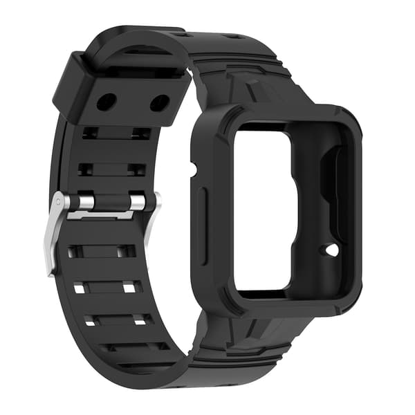 Sort Sort Silikone Urrem kompatibel med Xiaomi Poco Watch