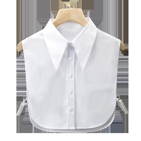 Dame falsk krave Aftagelig halv Hvid Stilfuld Alsidig Round neck