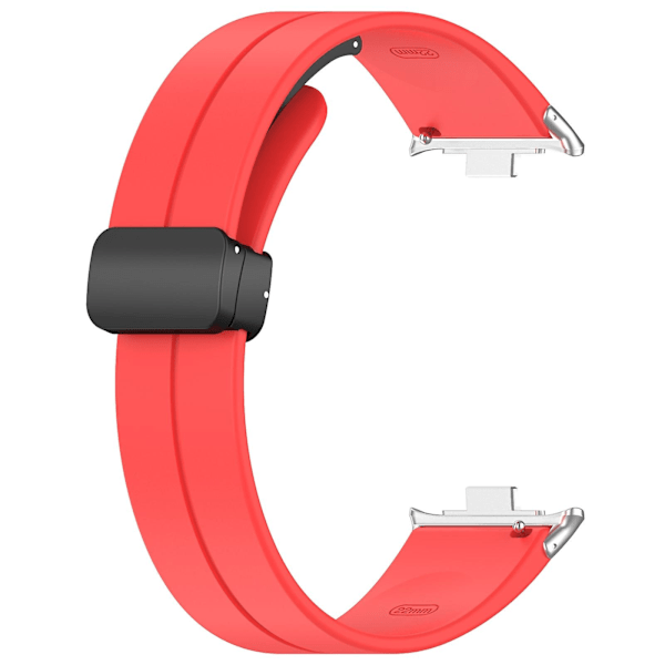 Rød Magnetisk Spænde Silikonerem kompatibel med Xiaomi Mi Band 8 Pro