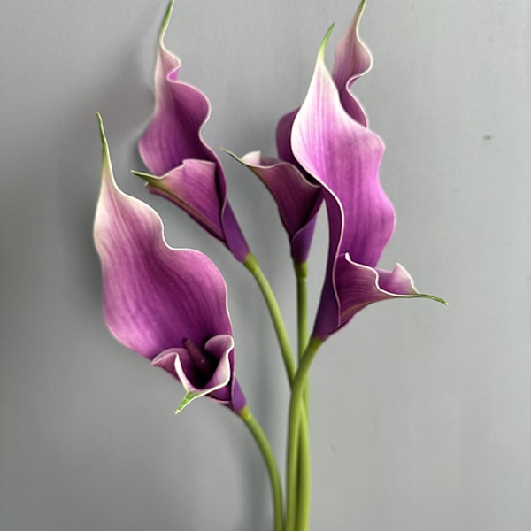 High-End Kunstig Calla Lily Dobbelt Kronblad Bryllupsbuket Hotelindretning Double petal horseshoe deep orange
