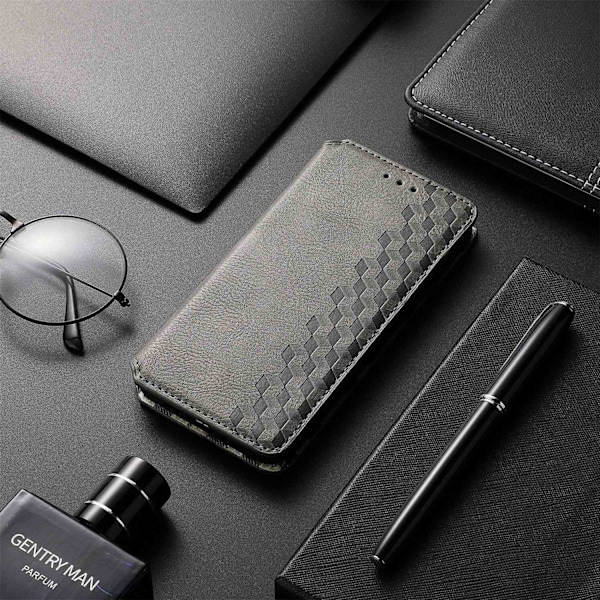 Etui til iPhone 15 Plus grå Flip Magnetisk