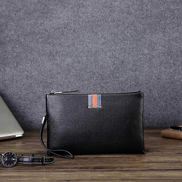 Herre Lær Casual Clutch Lær Smart Anti-tyveri & Anti-tapt Myntpung