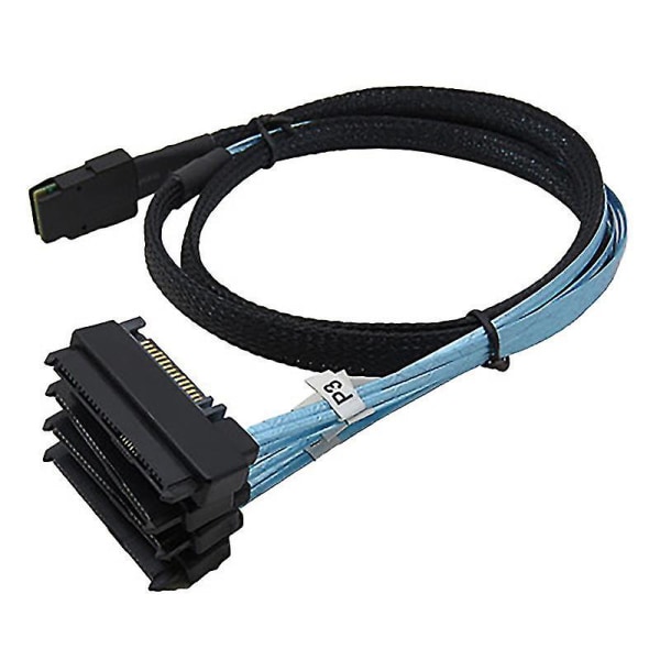 Ny Mini Sas-36p Sff 8087 till 4 Sas 29p-kabel 15p Sata-hårddiskkabel 1m