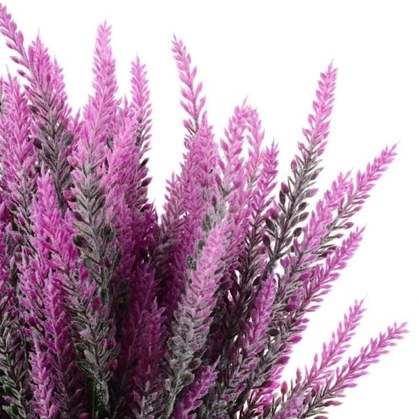 6-pack Konstgjorda Falska Blommor Lavendel Plast Torkade Blommor Växter Bukett för Inomhus Utomhus Hem Fuchsia