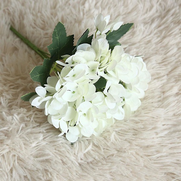 Sommerfugl Hortensia Kunstig Blomst Plante Bonsai Bryllupsdekoration INS Vind White