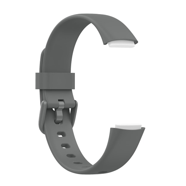 Grå Grå kompatibel med Fitbit Luxe Silikonarmband, Storlek:s S