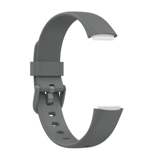 Grå Grå kompatibel med Fitbit Luxe silikone urrem, Størrelse: s S