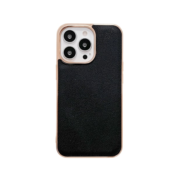 Kotelo iPhone 13 6.1:lle, rullattu musta liskokuvio, galvanointi, aitoa nahkaa, bisnes