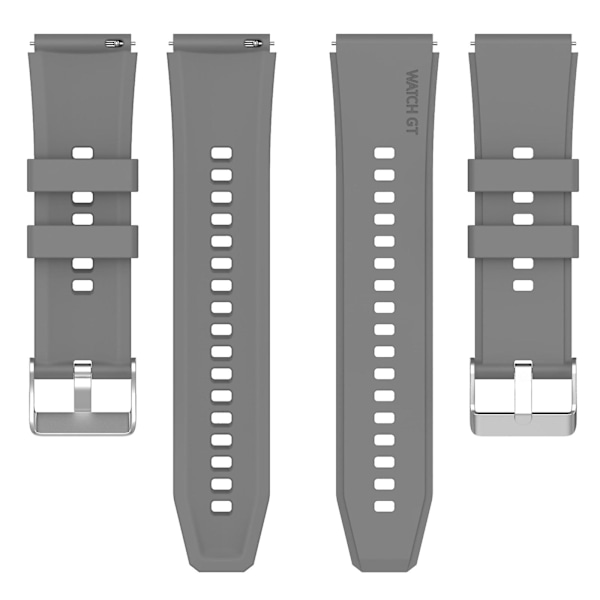 Grå Grå Silikon Armbandsrem kompatibel med Huawei Watch Gt 3 Pro 46mm 22mm kompatibel med Huawei Watch Gt 3 Pro 46mm 22mm