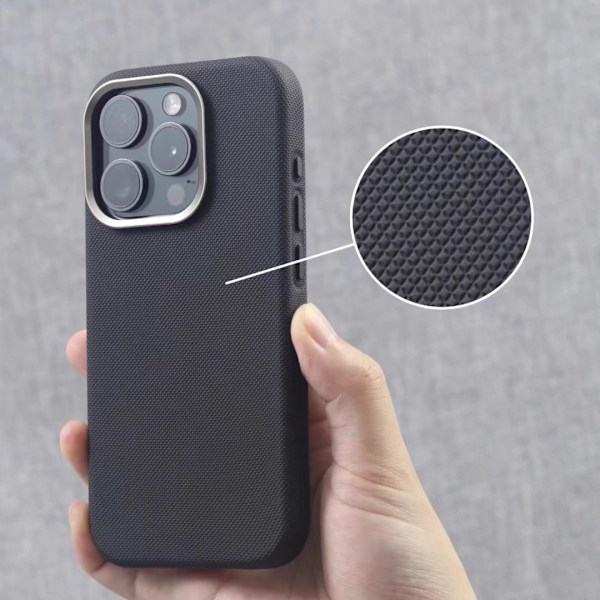 Etui til iPhone 13 Samurai Sort Diamantmønster læder magnetisk linse