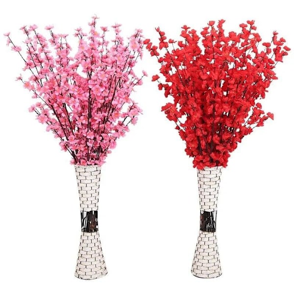 1 st Konstgjord Persikoblomma Vardagsrumsdekorationer Falskt Träd Landskapsdekoration 65cm Böjbar F Matches the image 1pc