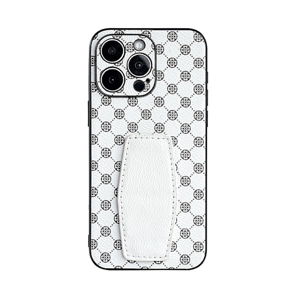 Fodral för iPhone 14 Plus Vit Lyxig handledstextur lädertextur Helkropp