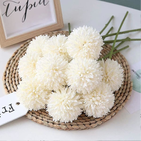 Kunstige Blomster Chrysanthemum Kugle Blomster Buket 10 stk. Gave til Vigtige Personer Glorious Mo