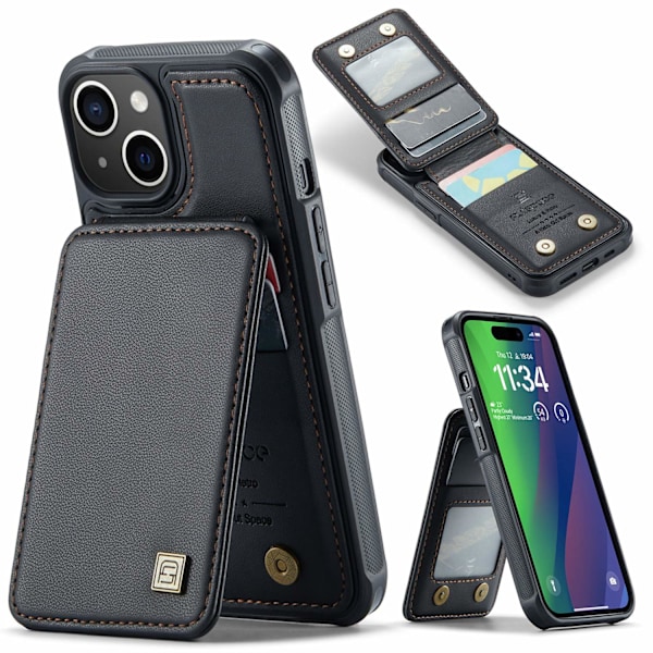 Etui til iPhone 16ProMax sort Flip