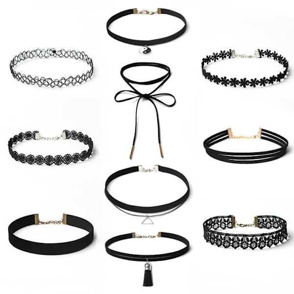 Naisten tekoviulus Irrotettava puolikas DIY Koriste Choker /Kaulakoru 220