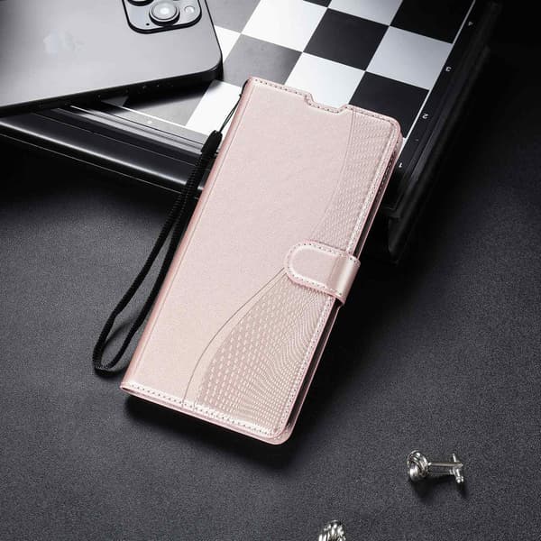 Etui til iPhone 15 Pro Max farve Magnetisk Flip Voltage Wallet med Kortholder