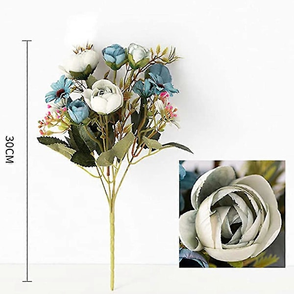 Kunstig Blomst Bryllup Brudebukett Hjem Dekor Blomstersimulering Bukett (grønn)