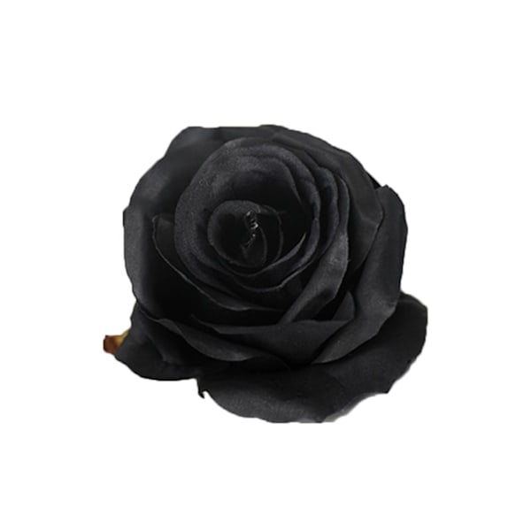 1 stk. Ornamentale Kunstig Rose Realistisk Falsk Silkeblomst Genanvendelig Falsk Sort Blomsterdekoration til Indendørs 1