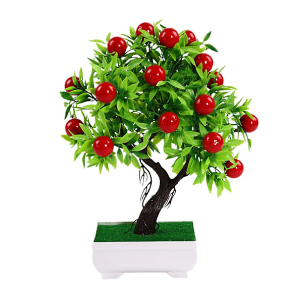 1 stk. Kunstig potteplante uten vanning, klar tekstur, falsk blomst i plast, bryllupsdekorasjon Red