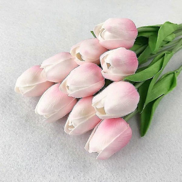 20-pack Konstgjorda Tulpaner, Falska Tulpanblommor, Bröllopsbukett, Realistisk Falsk Tulpanbukett För Hemmet