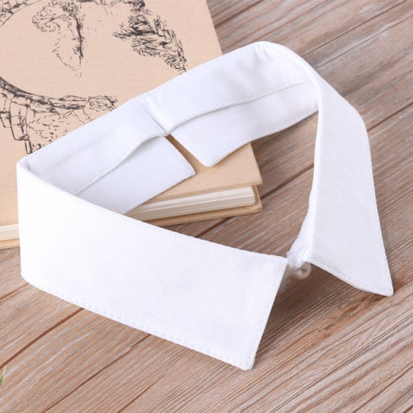 Dame falsk krage Avtakbar halv Allsidig Avtakbar Pe Black pointed collar