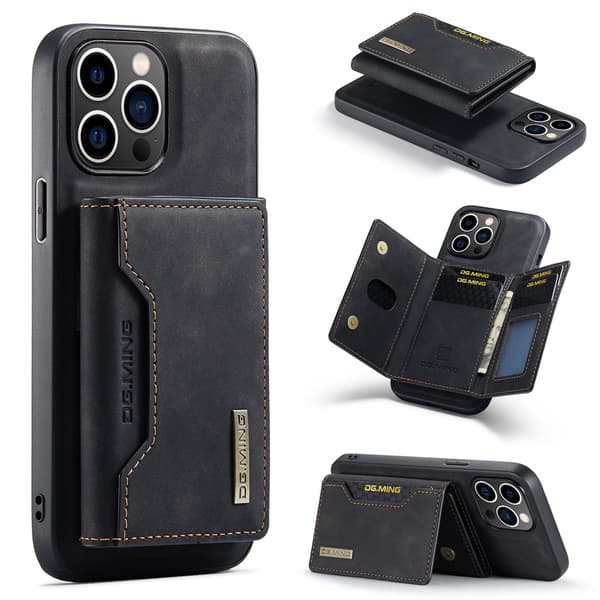Etui til iPhone 14 Plus Magnetisk Stand Kortplads Sort Noz33753
