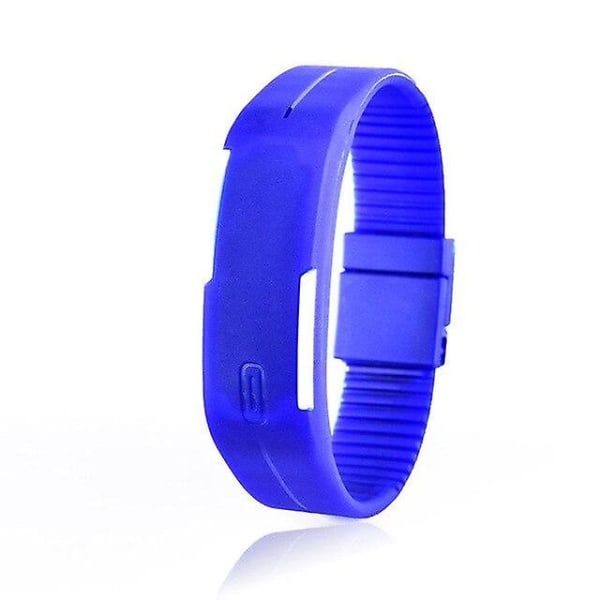 Gummiband Led Digital Display Sportarmbandsur dark blue