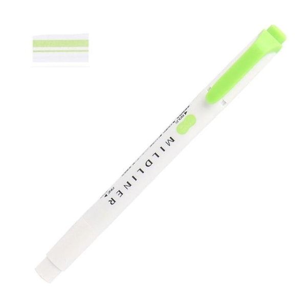 Mildliner Double Headed Highlighter / Marker Pen Green1