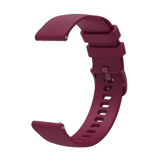 Vinröd Vinröd Knottrig Tonal Spänne Silikon Klockarmband 20mm
