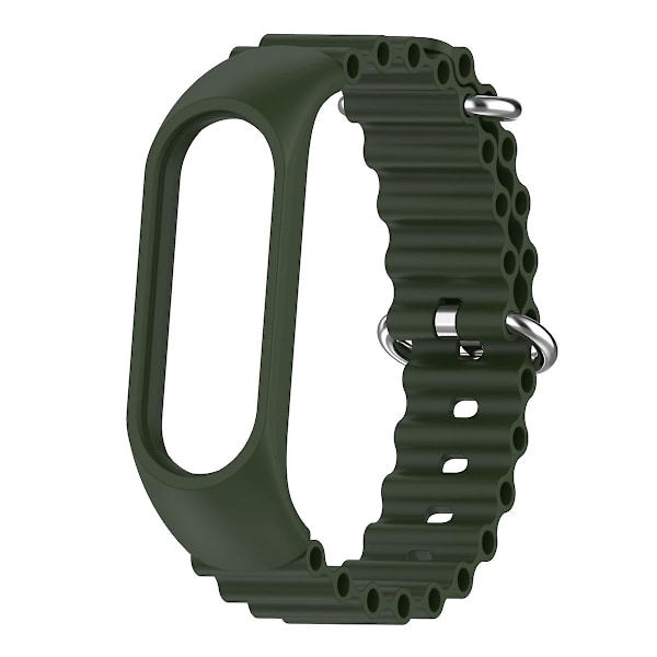 Grøn Grøn Silikone Urrem kompatibel med Xiaomi Mi Band 7 / 6 / 5 / 4 / 3
