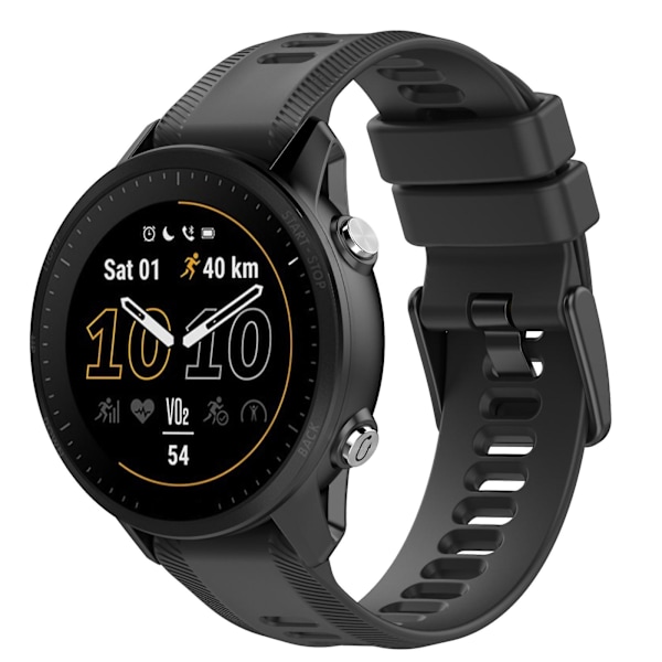 Sort Sort Silikone Urrem kompatibel med Garmin Descent G1