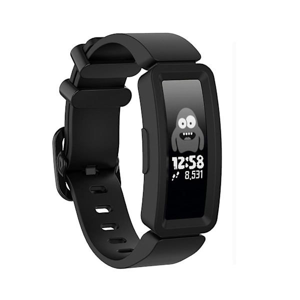Svart Svart kompatibel med Fitbit Inspire Hr / Ace 2 Silikon Smartklokke Klokkereim (hvit)
