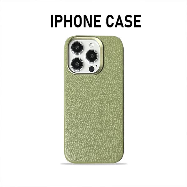 Etui til iPhone 13ProMAX Army Green Magnetisk Full-Body læder Pebbled