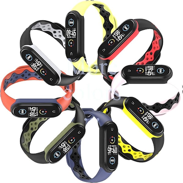 Midnattsblå Svart Midnattsblå Svart TPU Klockarmband kompatibelt med Xiaomi Mi Band 6 / 5