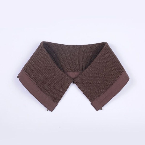 Lös krage för damer, bomull, stickad tråd, klädkrage set f Brown one size unisex
