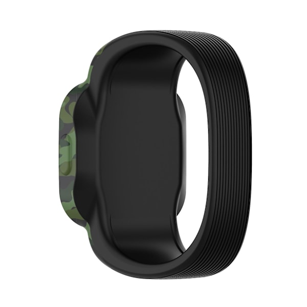 Kamouflage Grön Kamouflage Grön kompatibel med Garmin Vivofit Jr3 Silikonarmband utan Spänne, Storlek:s