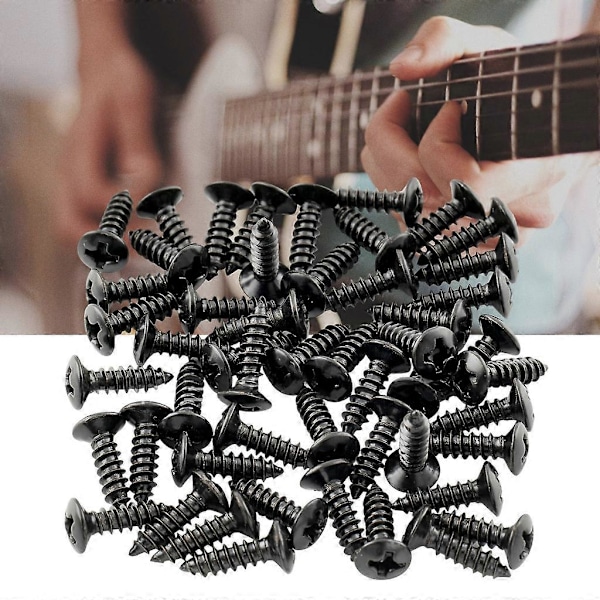 Mångsidiga och robusta monteringsskruvar för elgitarrbasplektrumskydd 3x12mm Silver