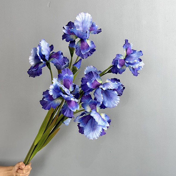 Iris Kunstig Blomst Alice Falsk Blomst Enkelt Stilk Bryllupsdekoration Alice Iris Purple