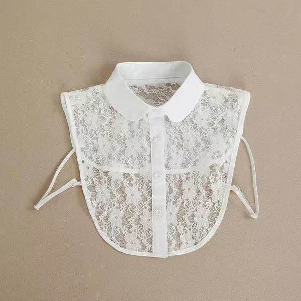 Naisten tekoviulus irrotettava neulepaita All-Match Point White lace
