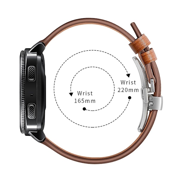 Brun Brunt kompatibelt med Huawei Watch Gt2e Läderarmband