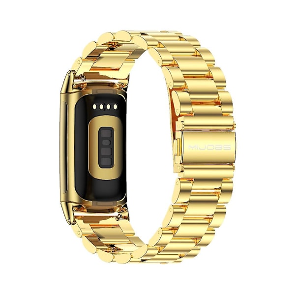 Guld Guld Mijobs Rustfrit Stål Urrem kompatibel med Fitbit Charge5