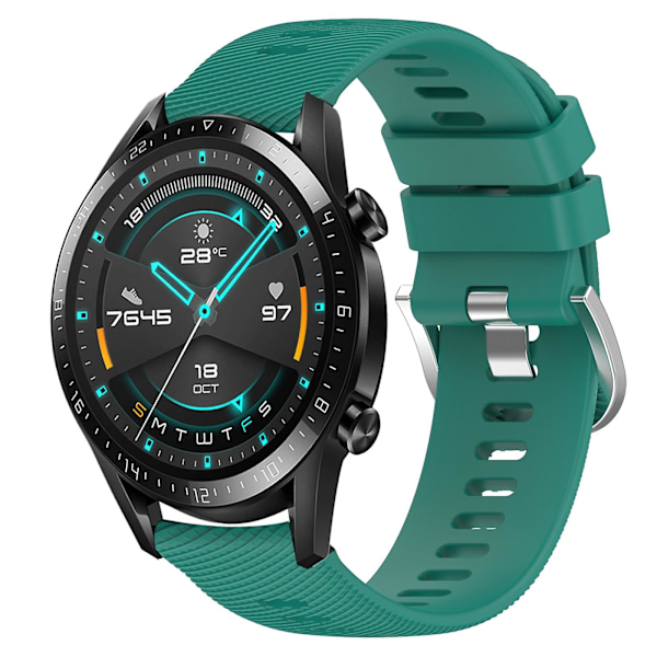 Grönt Mjukt Silikon Armbandsur Kompatibelt med Huawei Gt2 46mm