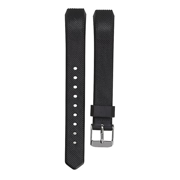 Sort Sort kompatibel med Fitbit Alta Silikone Urrem med Spænde (hvid)