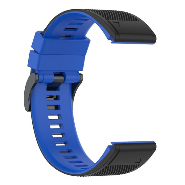 Sort Blå Sort Blå Silikone Urrem kompatibel med Garmin Fenix 7