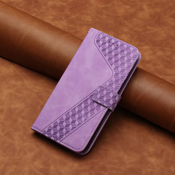 Fodral för iPhone 14 Pro Max Violet Fjärde Generationens Flip Plånbok med Korthållare